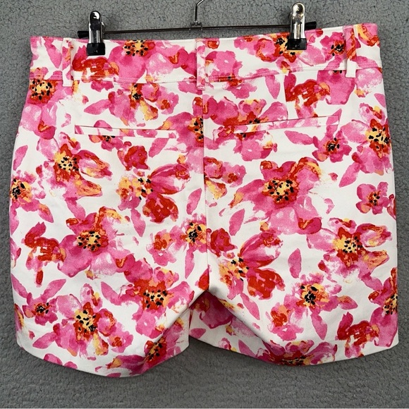 Isaac Mizrahi Womens New York Short Pink White 8 Floral Spring Summer Beach - Picture 3 of 10